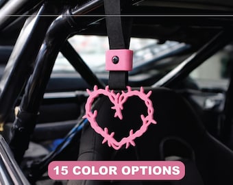 Barbed Wire Heart Tsurikawa JDM Drift Charm Cute Car Handle JDM Aesthetic Interior Accessory