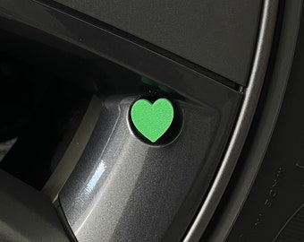 Heart Tire Valve Stem Caps Cute Air Caps for Cars Bikes Motorcycles Love Themed Wheel Accessories Great Gift for Car Lovers