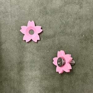 Vis pour fleurs Sakura, accessoires de voiture personnalisés, vis de plaque d&#39;immatriculation pour voiture (Lot de 2)