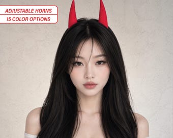 Power Devil Horns Cosplay Headband Horn Accessory for Costume Dress Up Halloween Festivals Parties