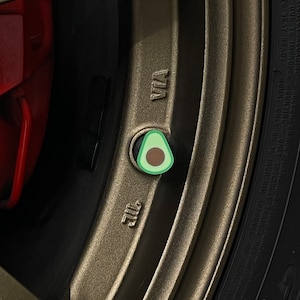 Avocado Tire Valve Stem Caps – Cute Fun Air Caps for Cars, Bikes & Motorcycles – Yummy Wheel Accessories for Food Lovers