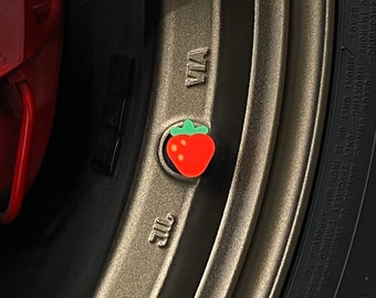 Strawberry Tire Valve Stem Caps Cute Air Caps for Cars Bikes Motorcycles Fruit Wheel Accessories for Berry Lovers