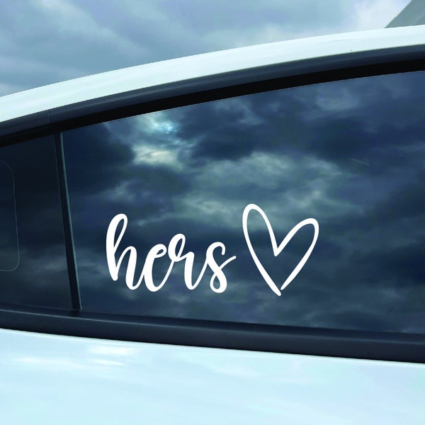 Hers, Car Decal, Car Sticker, Mirror Decal