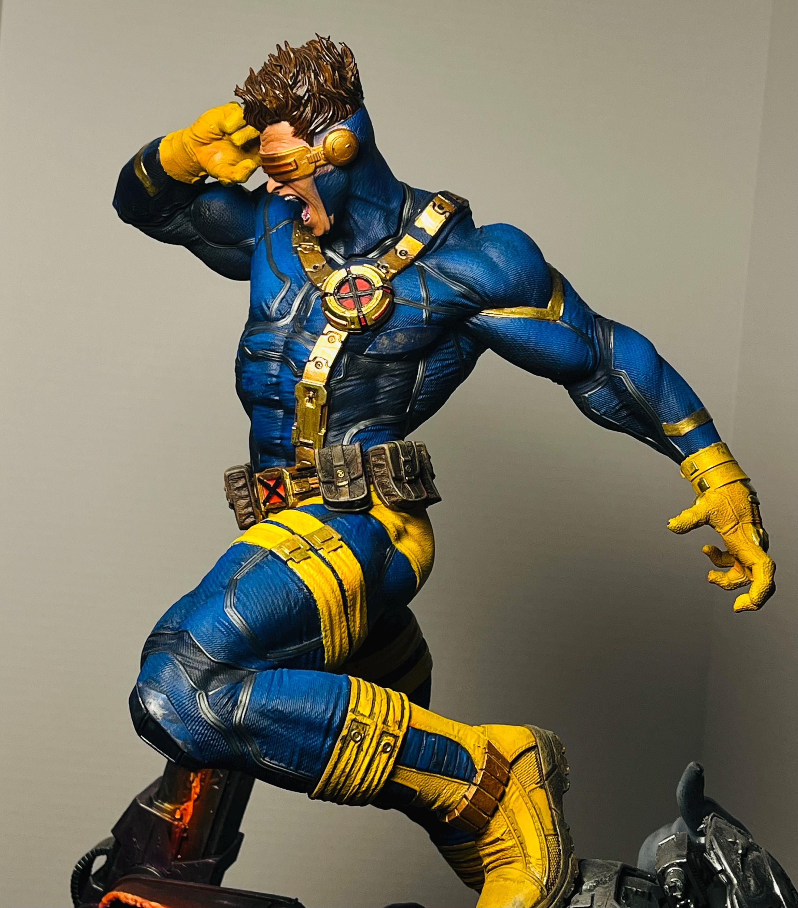 1:4 HUGE X-men Cyclops 3D Printed Hand Painted Sculpture - Etsy
