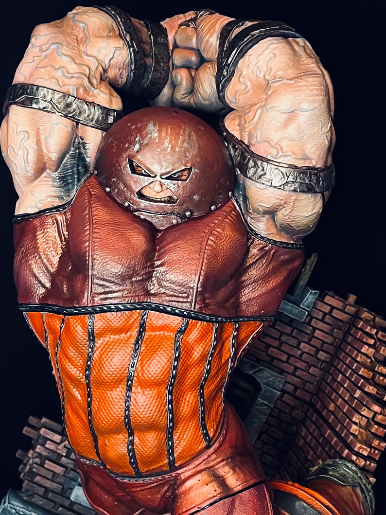 Hand-painted Juggernaut Resin Diorama: 1/6 Scale X-men Statue - Etsy