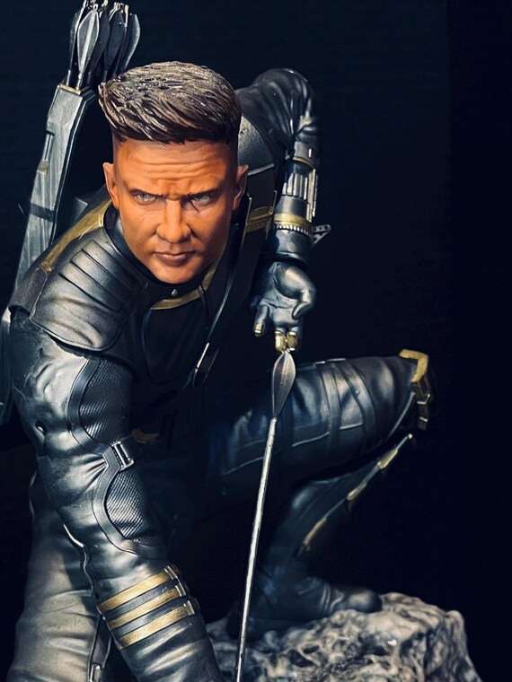 Estatua impresa en 3D de Ronin de Hawkeye, escala 1:6, pintada a