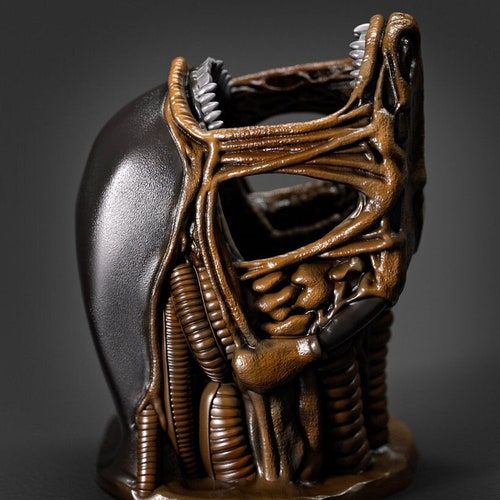 Alien Xenomorph Hand Painted Resin Pen Cup/tool Holder/flower Pot