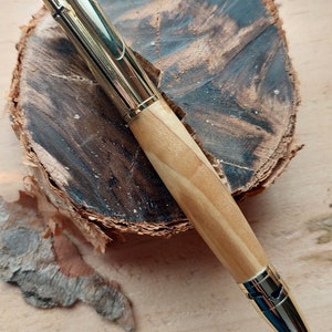 Footprints in the Sand ballpoint pen, Bethlehem olivewood
