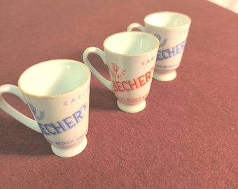 liqueur cups Boho Czechoslovakian Jan Becher’s Carlsbad Pottery Liqueur Cups