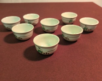 8 LSK CSKI Sacha Guitry advertising cream pots