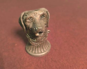 medor dog head metal lighter holder