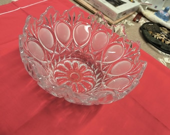 Crystal glass fruit bowl/compote dish