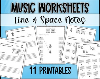 Line & Space Notes: Elementary Music Theory, General Music Worksheets, Identifying Lines and Spaces, Piano, Chorus, Sight Reading