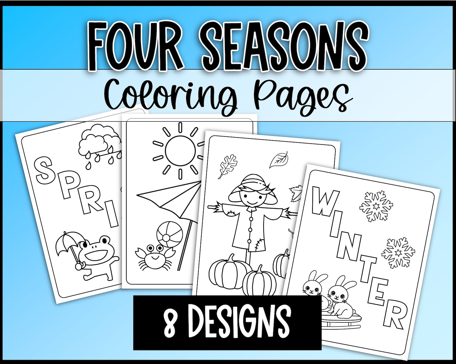 Four Seasons Coloring Pages for Preschool - Printables for Spring ...