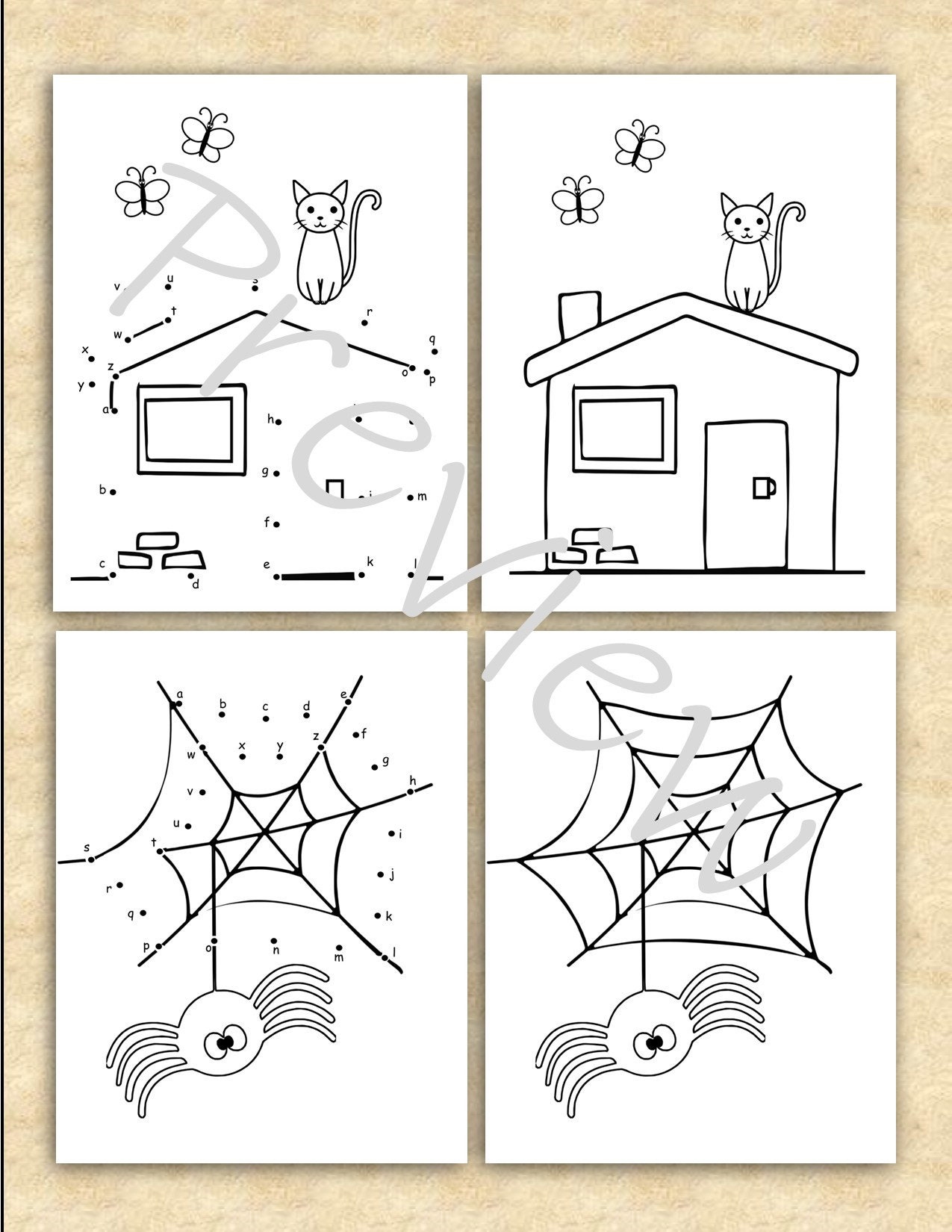 Dot to Dots for Preschool Lowercase Alphabet Activities Connect the ...