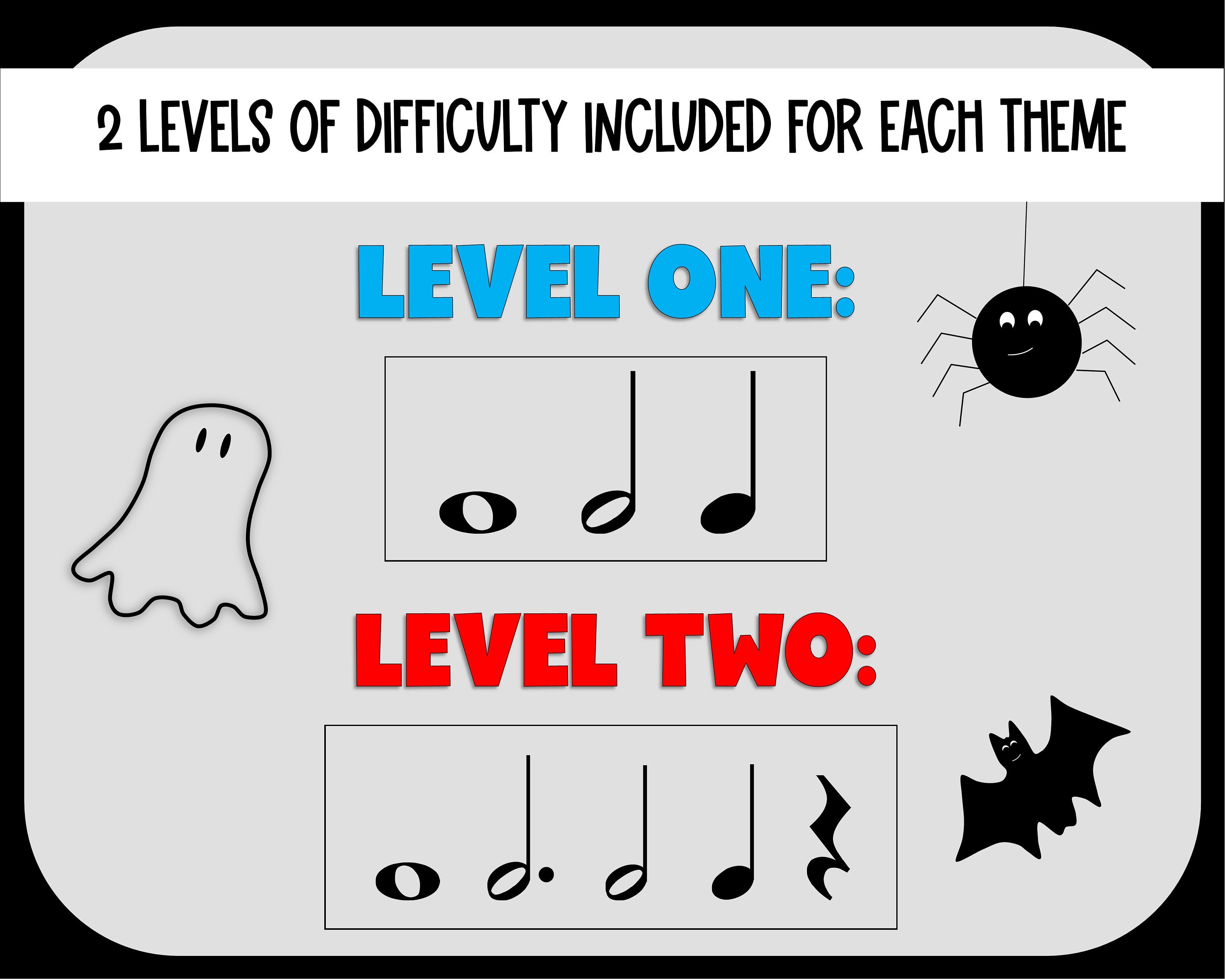 Spooky Rhythm Worksheets: Music Math for October- Adding Basic Note ...