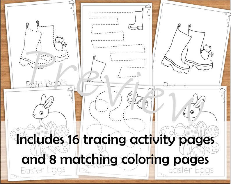 Spring Preschool Tracing and Preschool Coloring Pen Control - Etsy