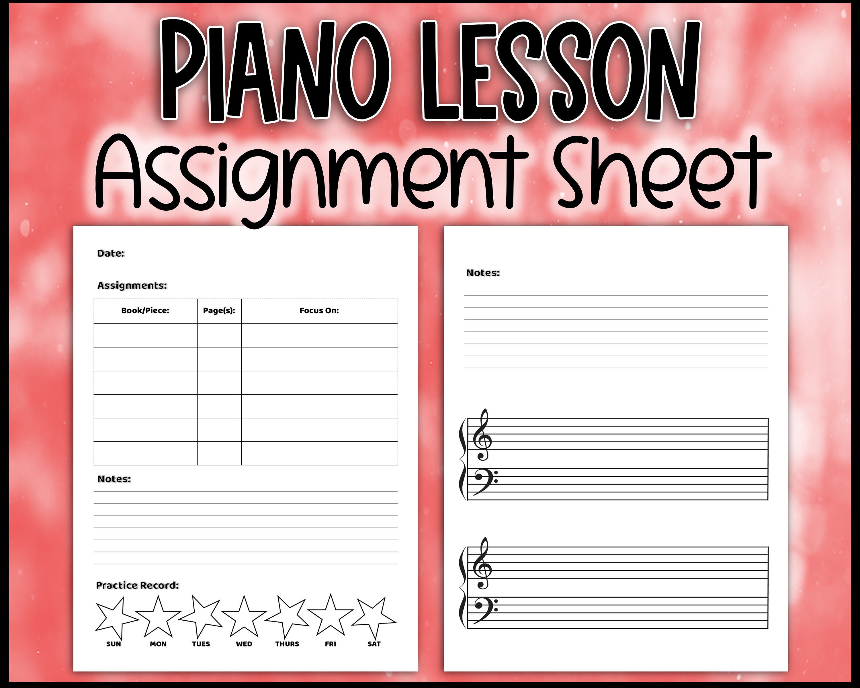 music notebook student assignment book sheet music