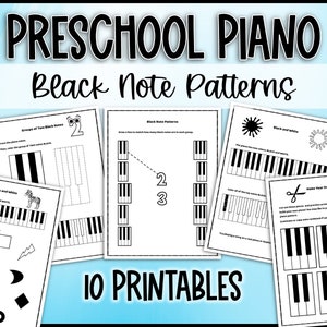 Preschool Piano Worksheets Practice Piano Black Note Patterns Toddler Piano Activities Beginning Piano for Kids Keyboard Navigation