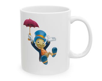 Jiminy Cricket Ceramic Mug, WDW coffee mug, Magic Kingdom Mug, Coffee mug for mom, Mug for Mom, Birthday gift for mom, Mothers day gift