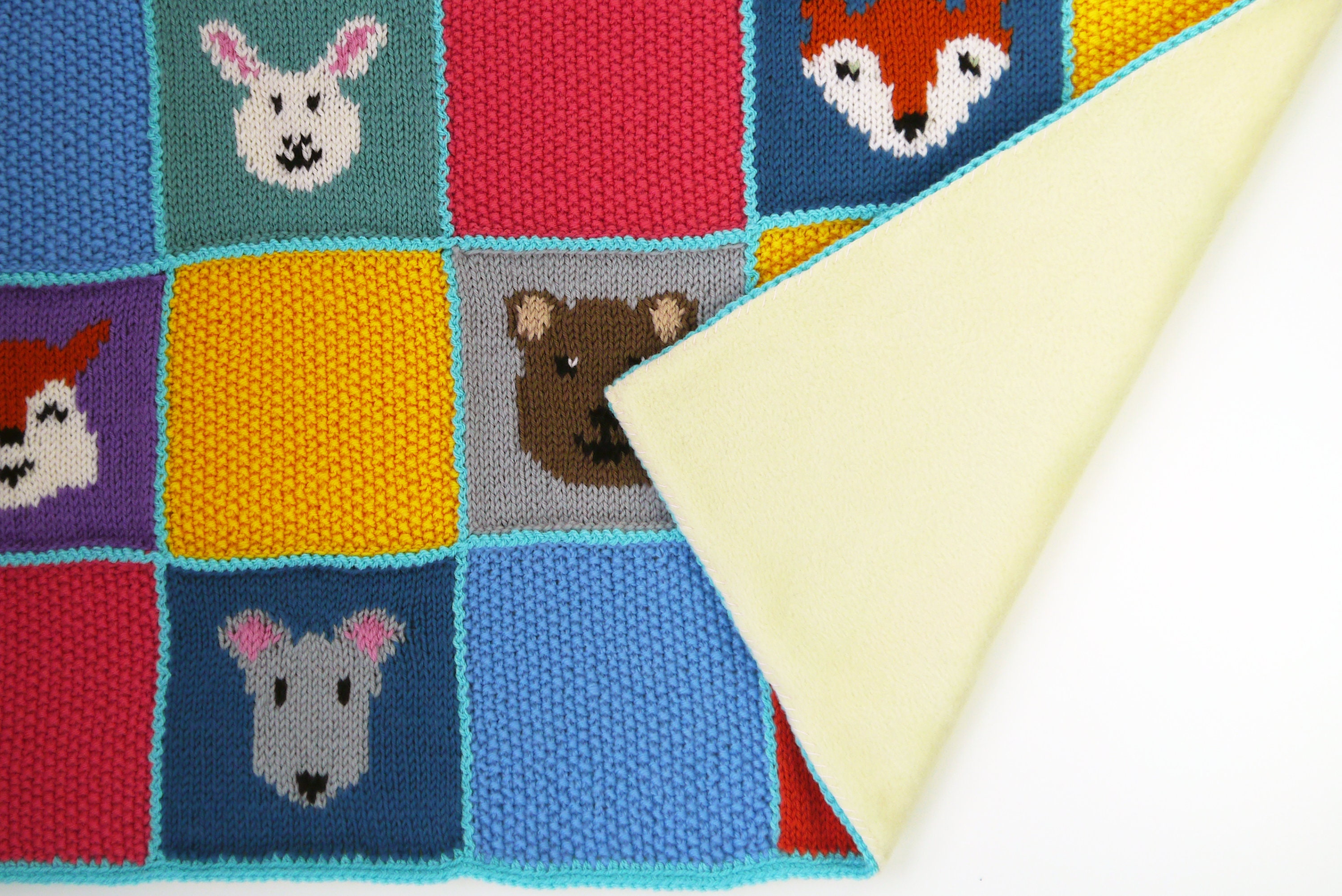 PDF Digital Knitting Pattern: Animal Patchwork Baby Blanket - Etsy