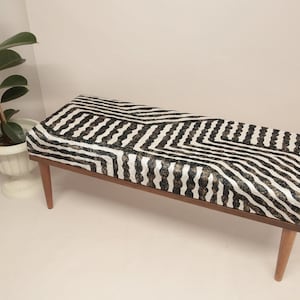 Handmade bench, Ottoman bench, Dressing bench, Diningroom coffee bench, Lobby bench, Upholstered bench, Bench for hallway, Striped bench