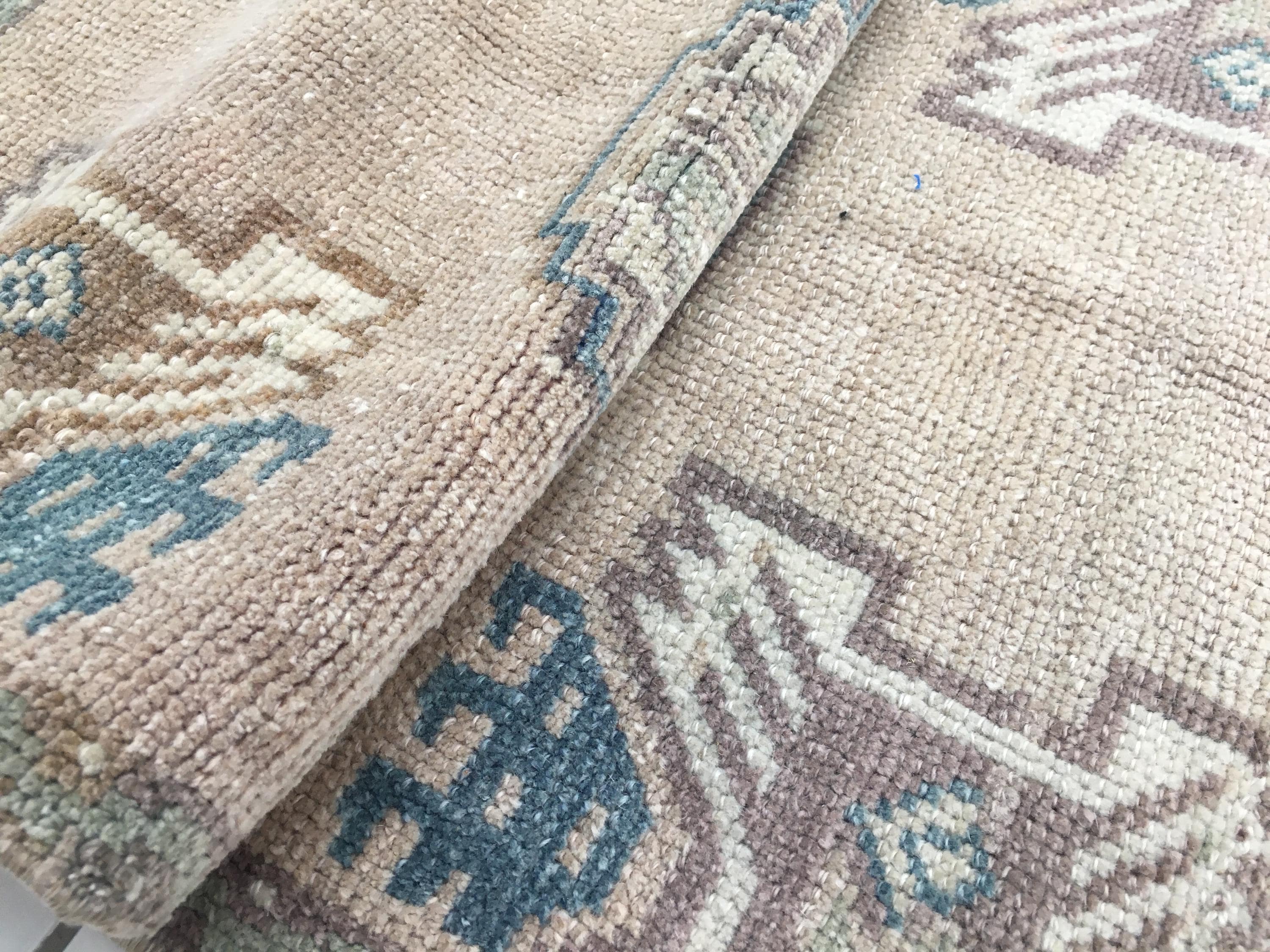 トルコ製ハンドメイドラグ、アンティークキッチンラグ、サステナブル