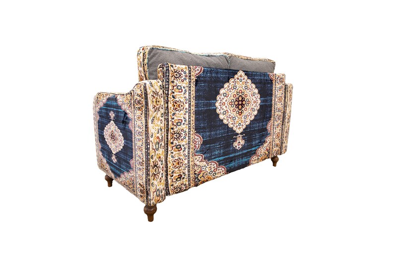 Loveseat sofa, 2 seater sofa, Bohemian sofa, Upholstered couch, Living room sofa, Single sofa, Lazy loveseat, Twin sofa, Bench with back