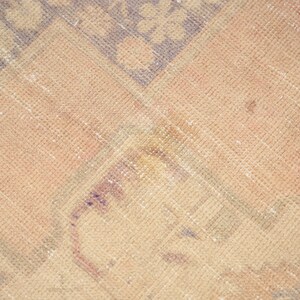 rugs for bedroom, minimal rug, antique rug, turkish vintage rug, cute rug, pale rug, oushak pink rug, 4.3 x 7.4 ft, rustic rug, DC 1614 image 7