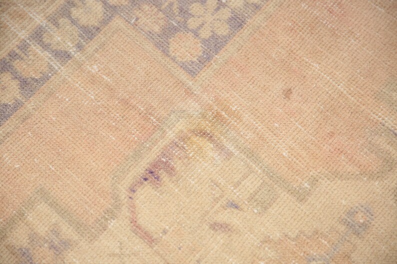 rugs for bedroom, minimal rug, antique rug, turkish vintage rug, cute rug, pale rug, oushak pink rug, 4.3 x 7.4 ft, rustic rug, DC 1614 image 7