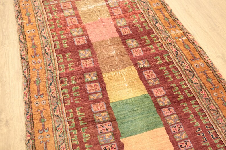 genuine area rug, traditional rug, soft textured rug, turkish vintage rug, nook rug, 4.4x6.6 ft, fireplace rug, hanging rug, DC 6645