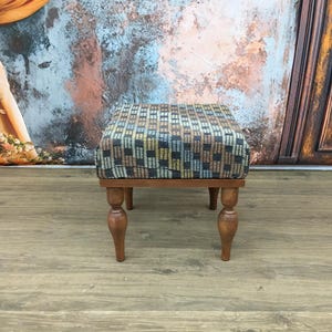 Ottoman footstool, Kilim rug bench, Dressing table stool, Pouf bench, Bar bench, Padded bench, Boot bench, Pedicure stool, DCB45x45 19