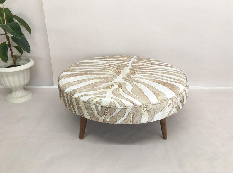 Coffee table, Wood work table, Durable table, Upholstered ottoman, Zebra bench, Retro table, Bohemian bench, Nesting table, DCY 490 image 2
