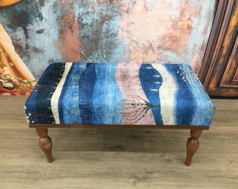 Vanity bench, Boho decor bench, Bedroom bench, Sitting bench, Cozy bench, Foyer bench, Yoga bench, Upholstered bench, Dining table bench