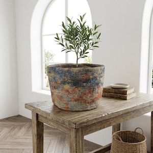 Colorful Abstract Storage Basket | Plant Cover Multipurpose Organizer Holder DCs 65
