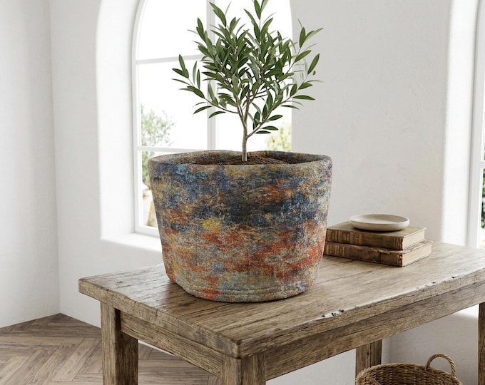 Colorful Abstract Storage Basket | Plant Cover Multipurpose Organizer Holder DCs 65