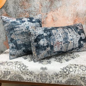 Home decor pillow, Aesthetic pillow, Damask pillow, Oriental pillow, Retro pillow cover, Floor pillow, Throw pillow, Couch pillow, DCP 4680