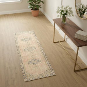 hallway runner, oriental rug, cozy runner rug, rugs for sale, long size rug, 2.5x9.5 ft, vintage turkish rug, wool rug, aisle rug, DC 7371