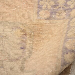 rugs for bedroom, minimal rug, antique rug, turkish vintage rug, cute rug, pale rug, oushak pink rug, 4.3 x 7.4 ft, rustic rug, DC 1614 image 8