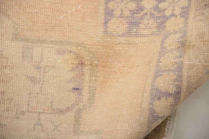 rugs for bedroom, minimal rug, antique rug, turkish vintage rug, cute rug, pale rug, oushak pink rug, 4.3 x 7.4 ft, rustic rug, DC 1614 image 8
