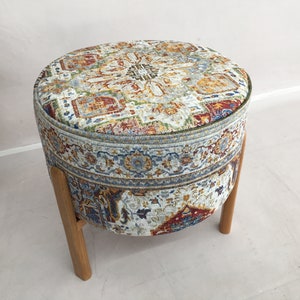 Footstool pouf, Ottoman stool, Dressing table stool, Bohemian stool, Circle stool, Porch stool, Telephone stool,  Portable stool, Foot rest