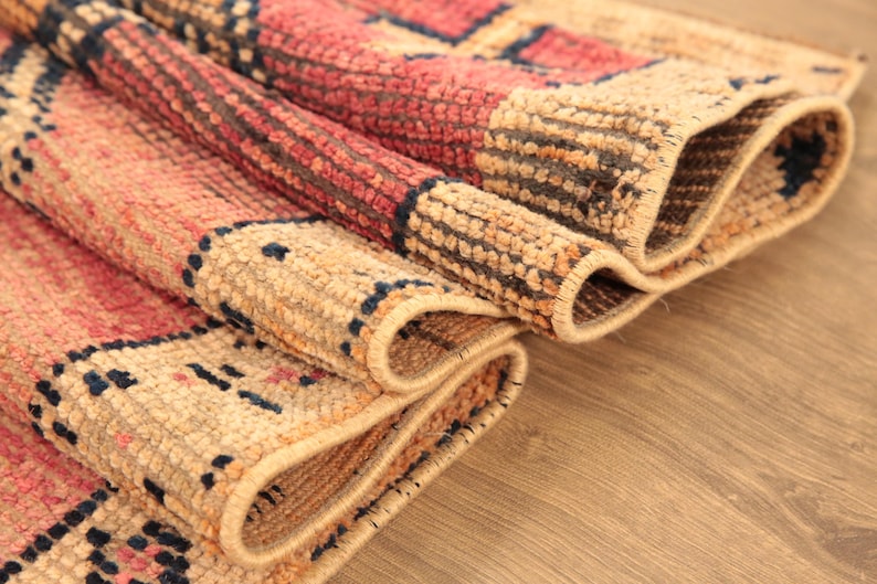 Sun Faded Rug, Antique Rug, Herki Runner Rug, Vintage Rug, Sustainable