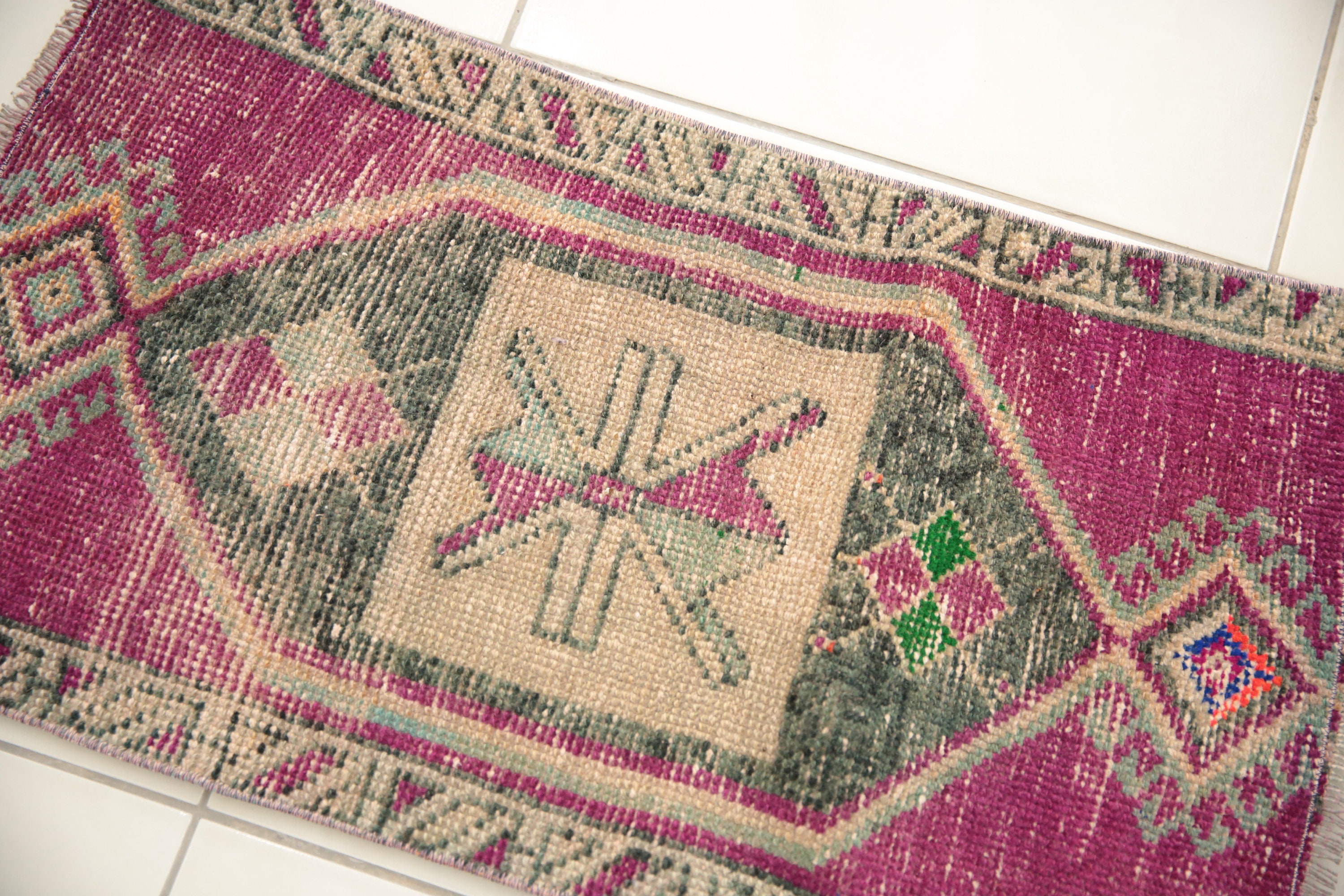 Soft Colored Rug, Purple Turkish Rug, Farmhouse Rug, Stair