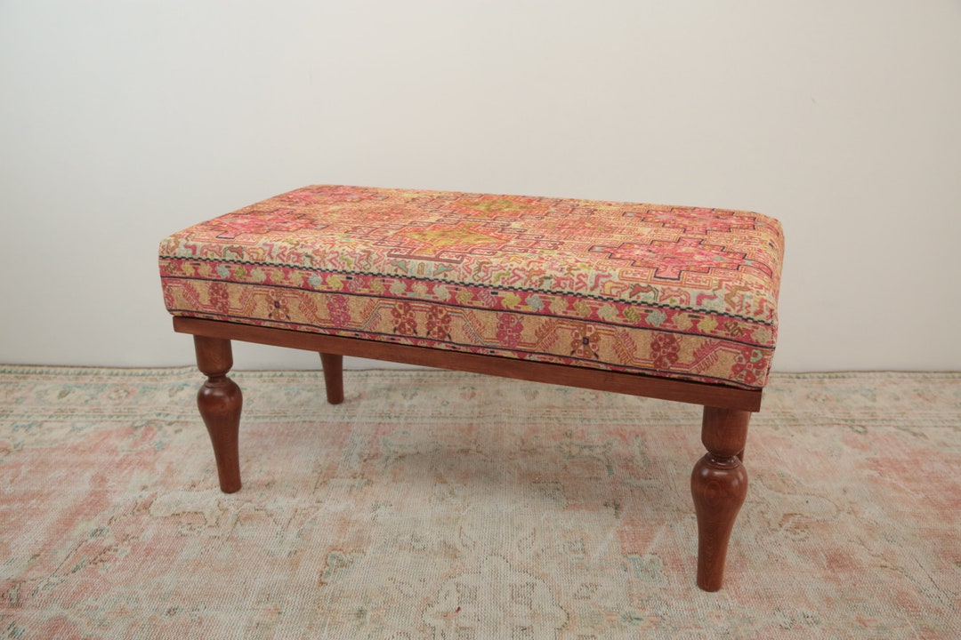 Foyer Bench Ottoman Bench Bedroom Bench Bohemian Bench Etsy