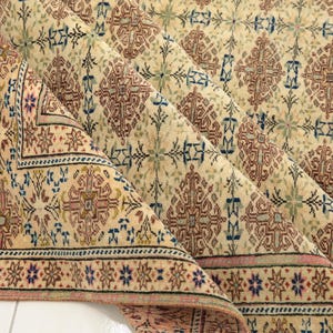 gorgeous rug, turkish handmade rug, soft colored rug, flower design rug, vintage oushak rug, 6.6 x 9.5 ft, antique rug, retro rug, DC 5585