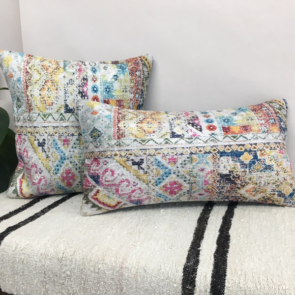 Boho decor pillow, Body pillow, Maximalist pillow, Pretty pillow, Hand made pillow, Lumber pillow, Retro pillowcase, Sofa pillow, DCP 4217