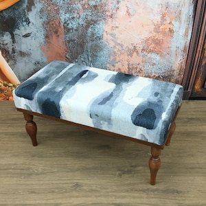 Vanity table bench, Upholstered bench, Abstract bench, Dining table bench, Handmade bench, Entryway bench, Window bench, Foyer bench