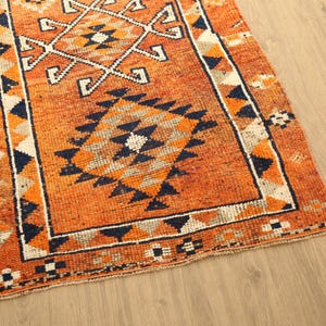 schattig tapijt, geometrisch designtapijt, nomadisch tapijt, abstract designtapijt, herki runner tapijt, antiek tapijt, traptapijt, 2,9 x 11,9 ft, DC 6441 afbeelding 5