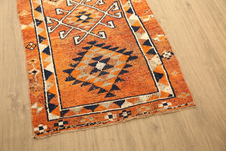 schattig tapijt, geometrisch designtapijt, nomadisch tapijt, abstract designtapijt, herki runner tapijt, antiek tapijt, traptapijt, 2,9 x 11,9 ft, DC 6441 afbeelding 5