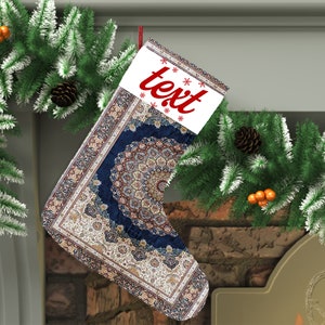 stocking with name, seasonal stocking, holiday stocking, christmas stockings, new year stocking, vintage inspired, boho stocking, DC 4407